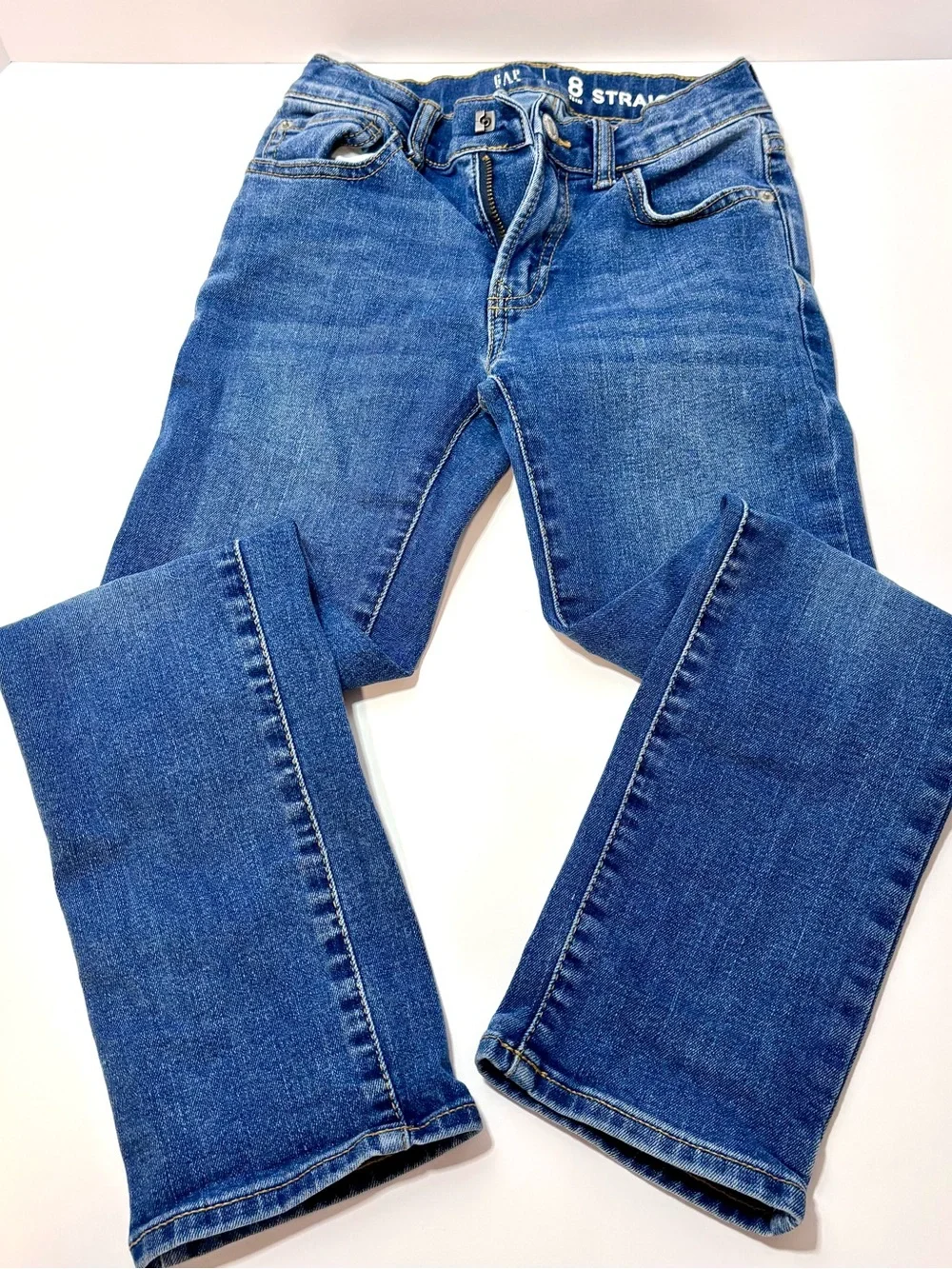 Boy’s Straight Fit Blue Jeans Gap Size 8